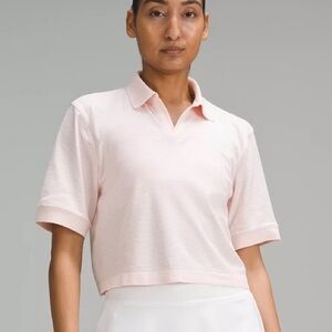 Lululemon Swiftly Tech Relaxed Fit Polo Shirt In Pink Size 4